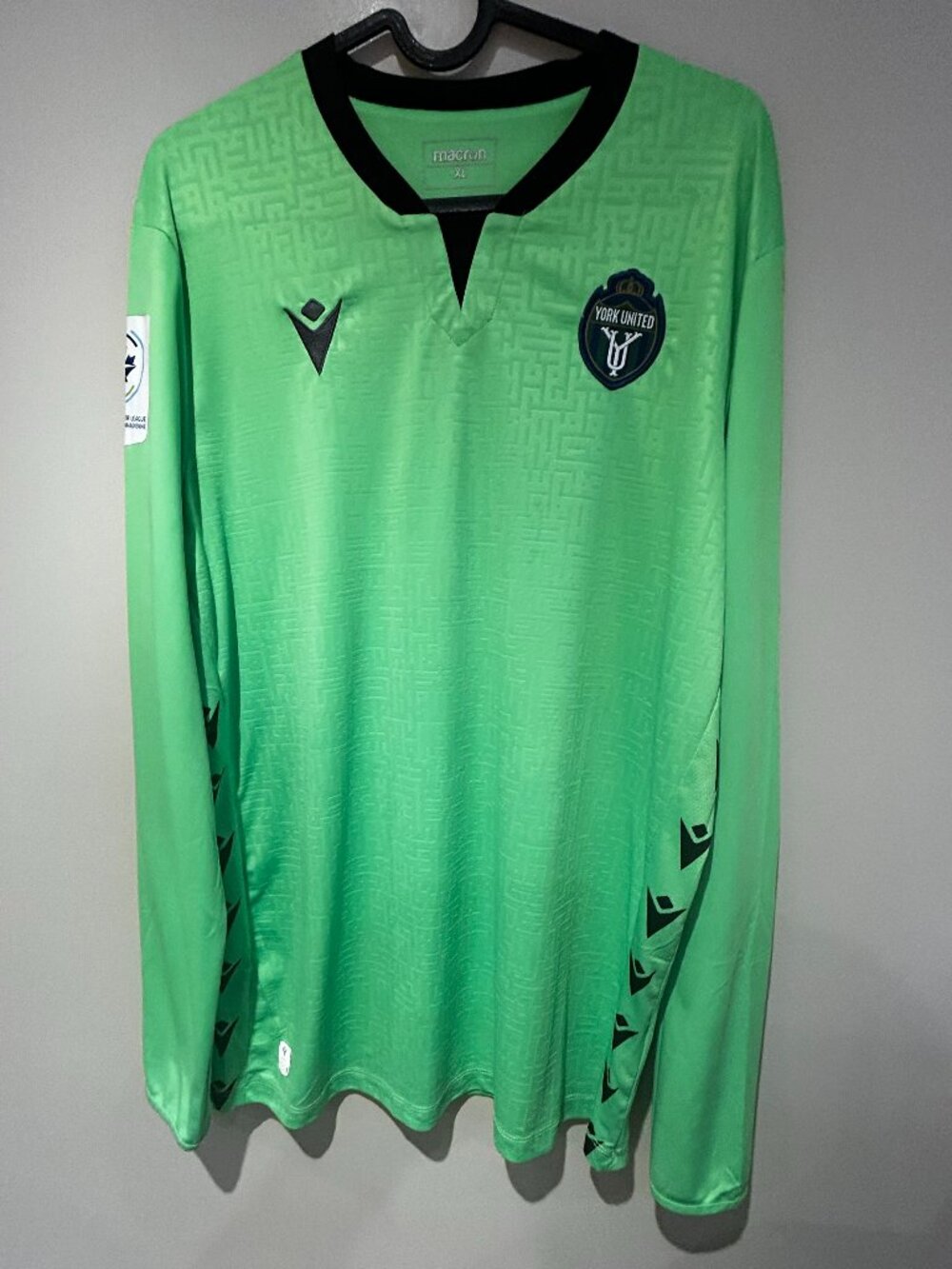 2024 York United FC Goalkeeper Jersey XL Macron Canadian Premier League Long Slv